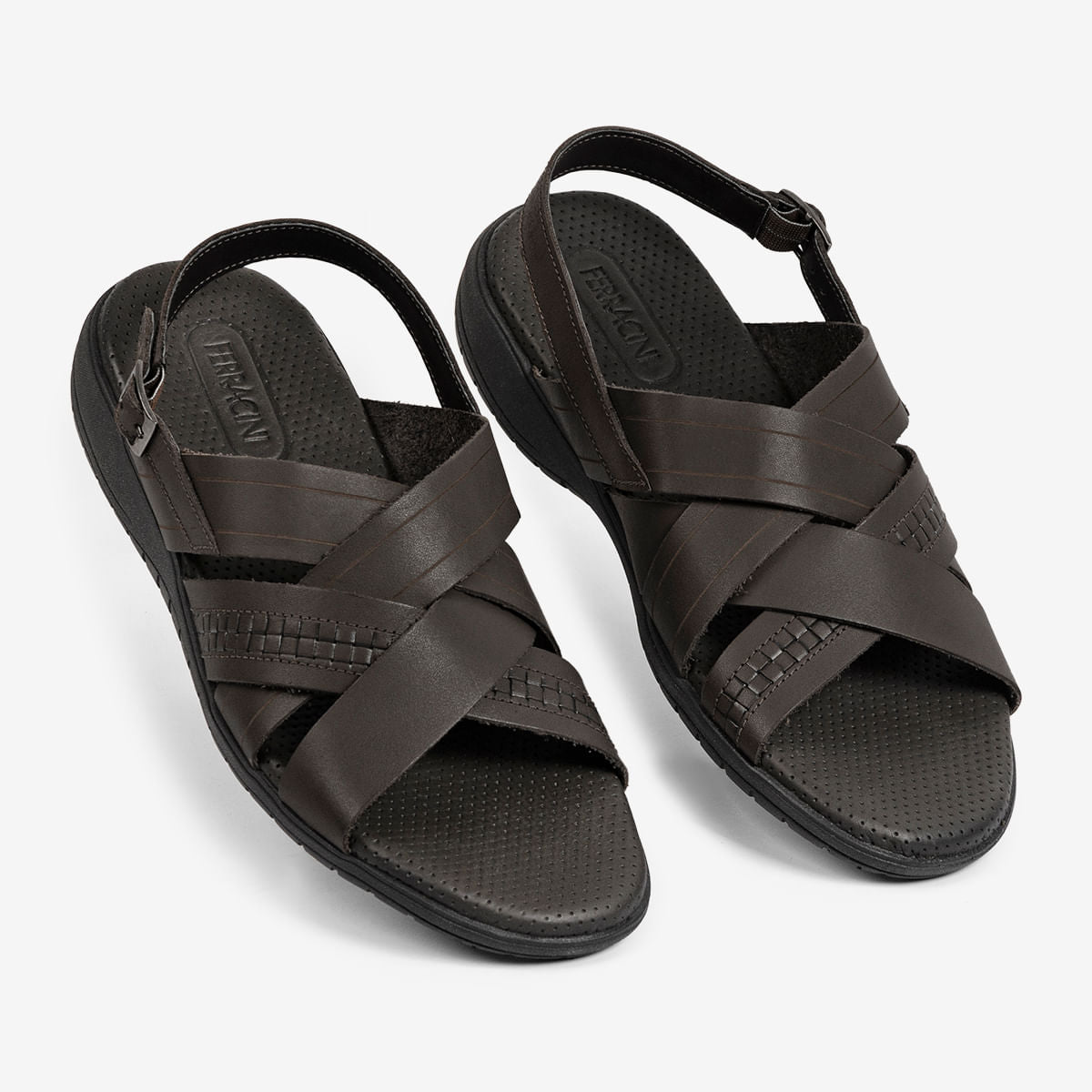 Sandália Masculina Café Claro Lancer
