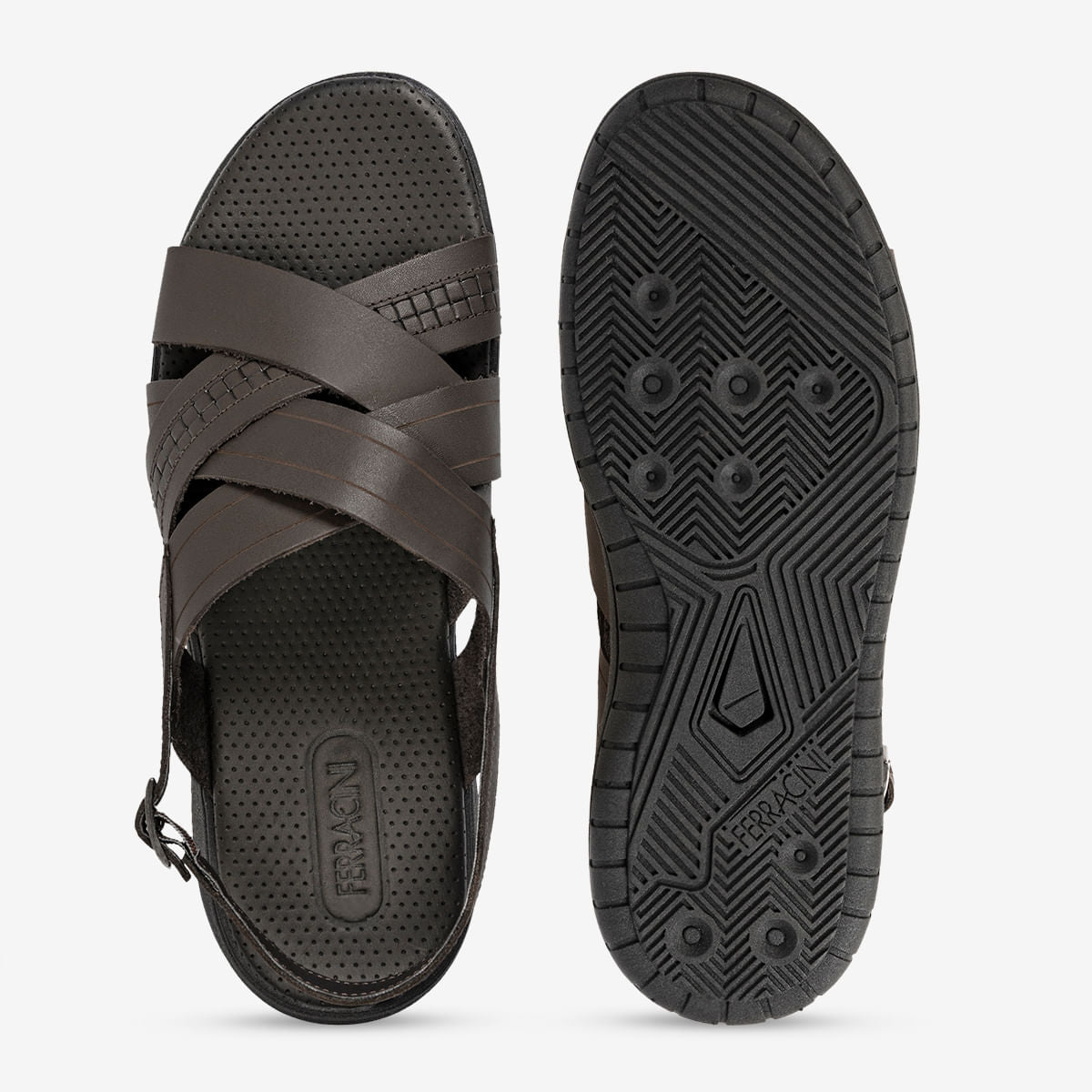 Sandália Masculina Café Claro Lancer