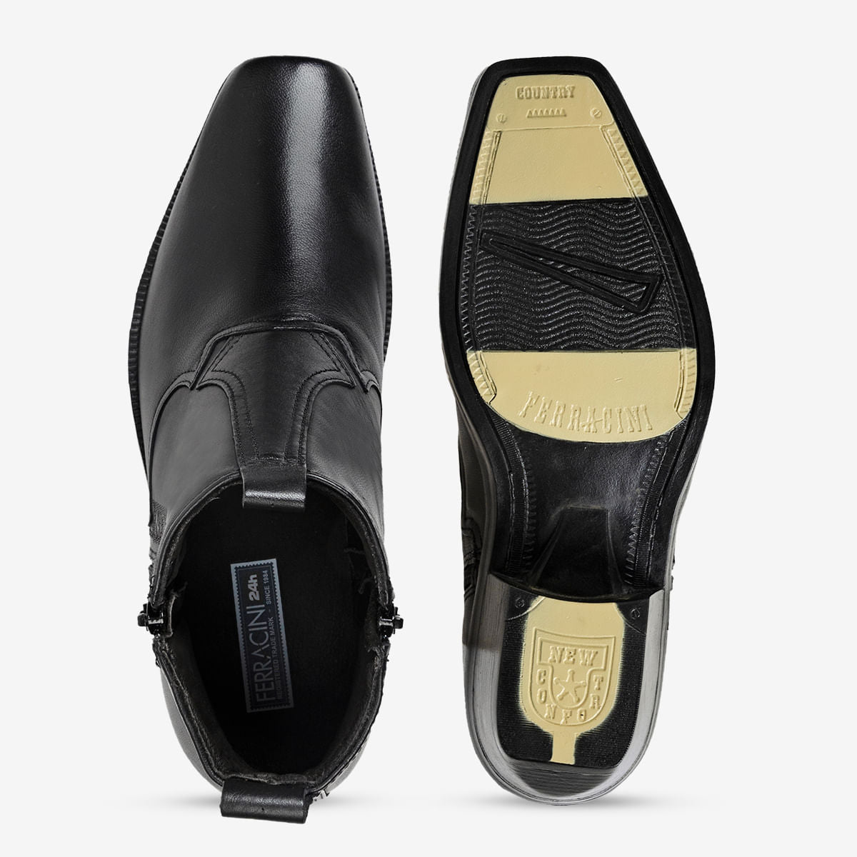 Bota Masculina Preta New Country