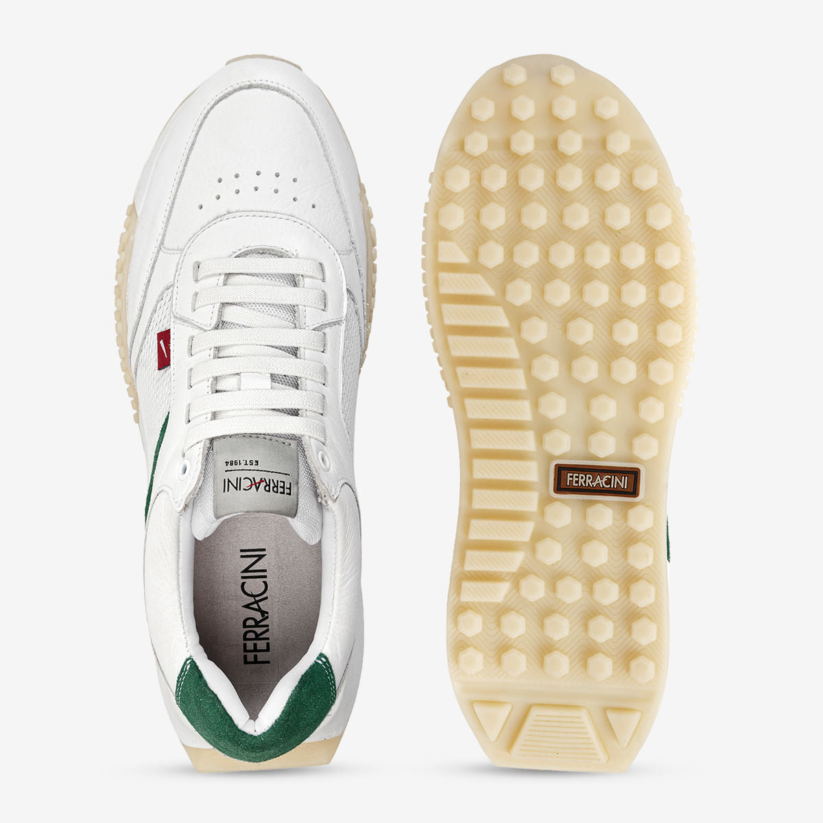 Sneaker Masculino de Couro Branco Racer |