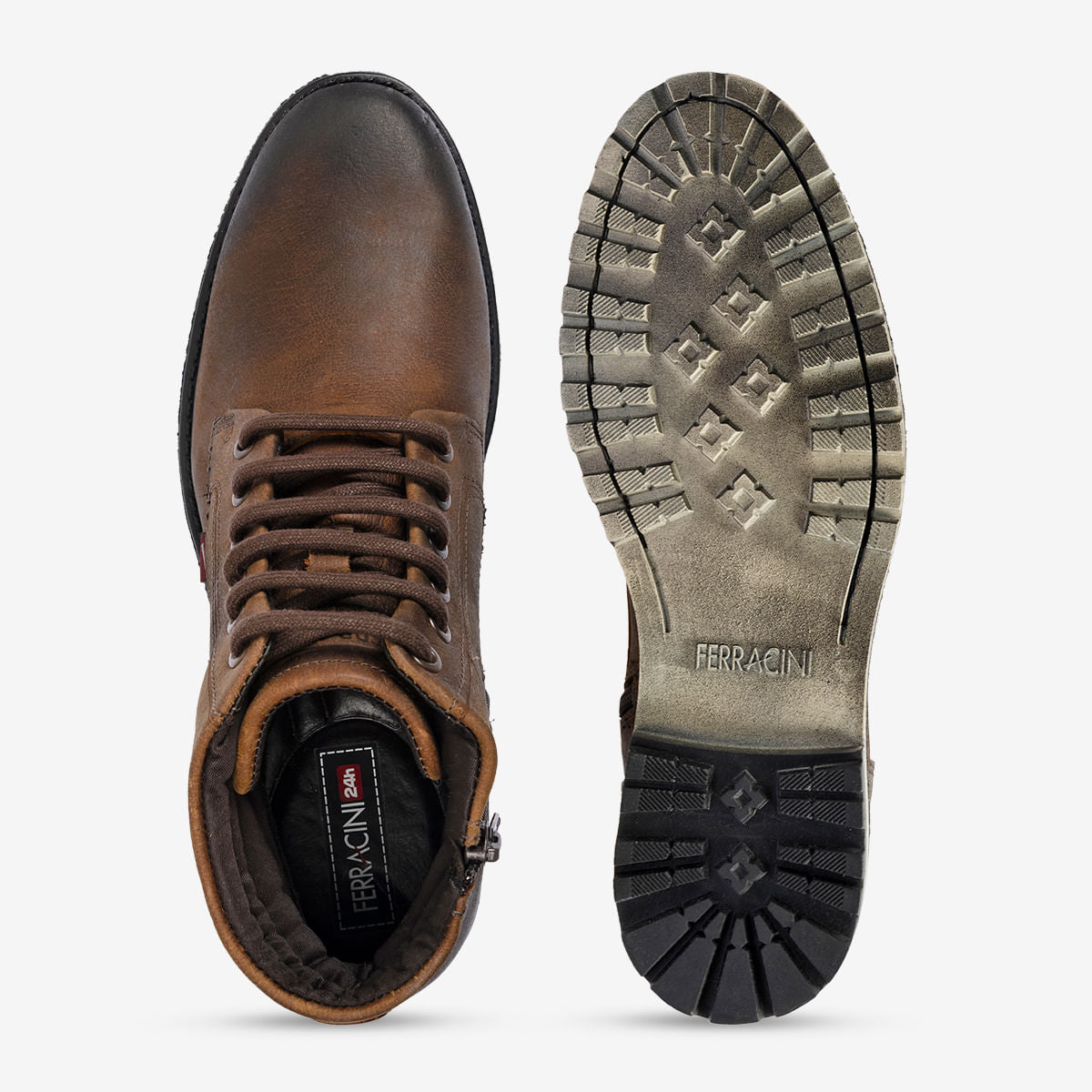 Bota Masculina Conhaque Cross
