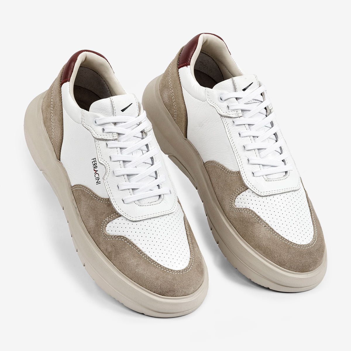 Sneaker Masculino Branco e Areia Energy