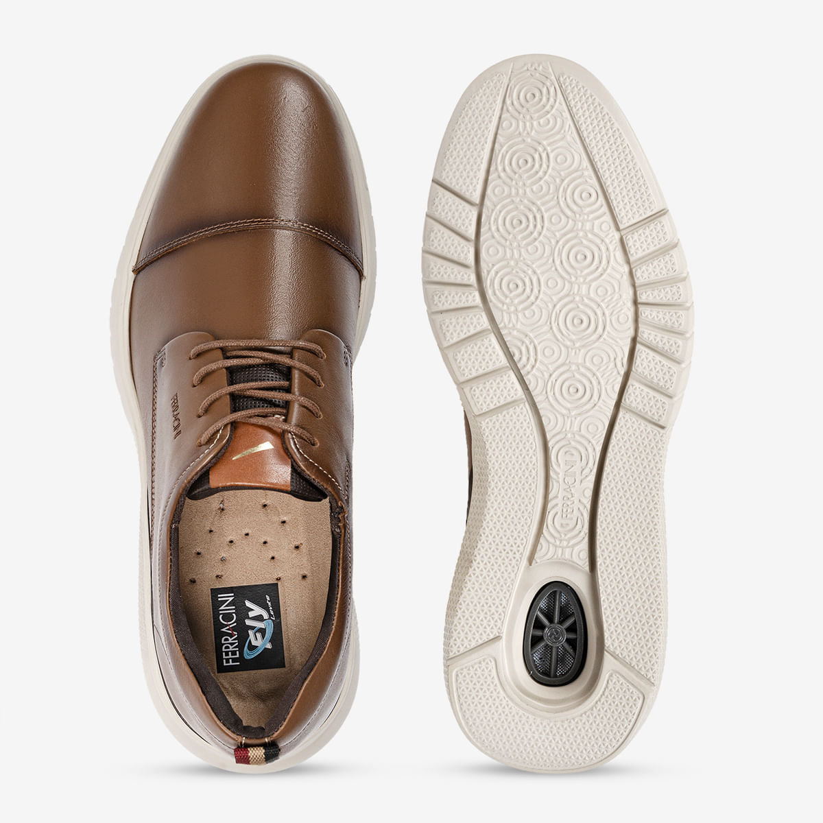 Sapato Masculino Conhaque Glover