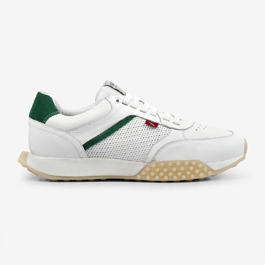 Sneaker Masculino de Couro Branco Racer |